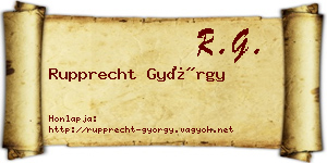 Rupprecht György névjegykártya
